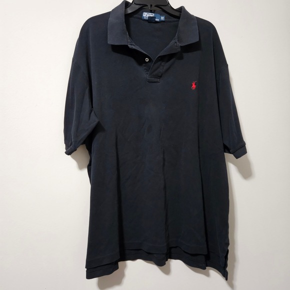 Polo by Ralph Lauren Other - Polo Ralph Lauren Men XLT Tall Navy Blue Short Sleeve Cotton Polo Shirt Red Pony
